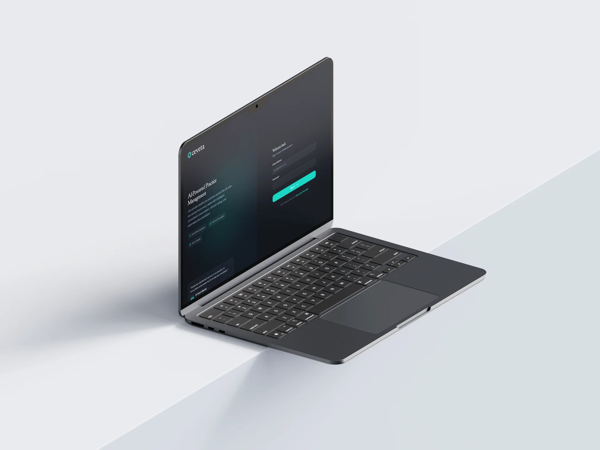 Ceveta desktop view