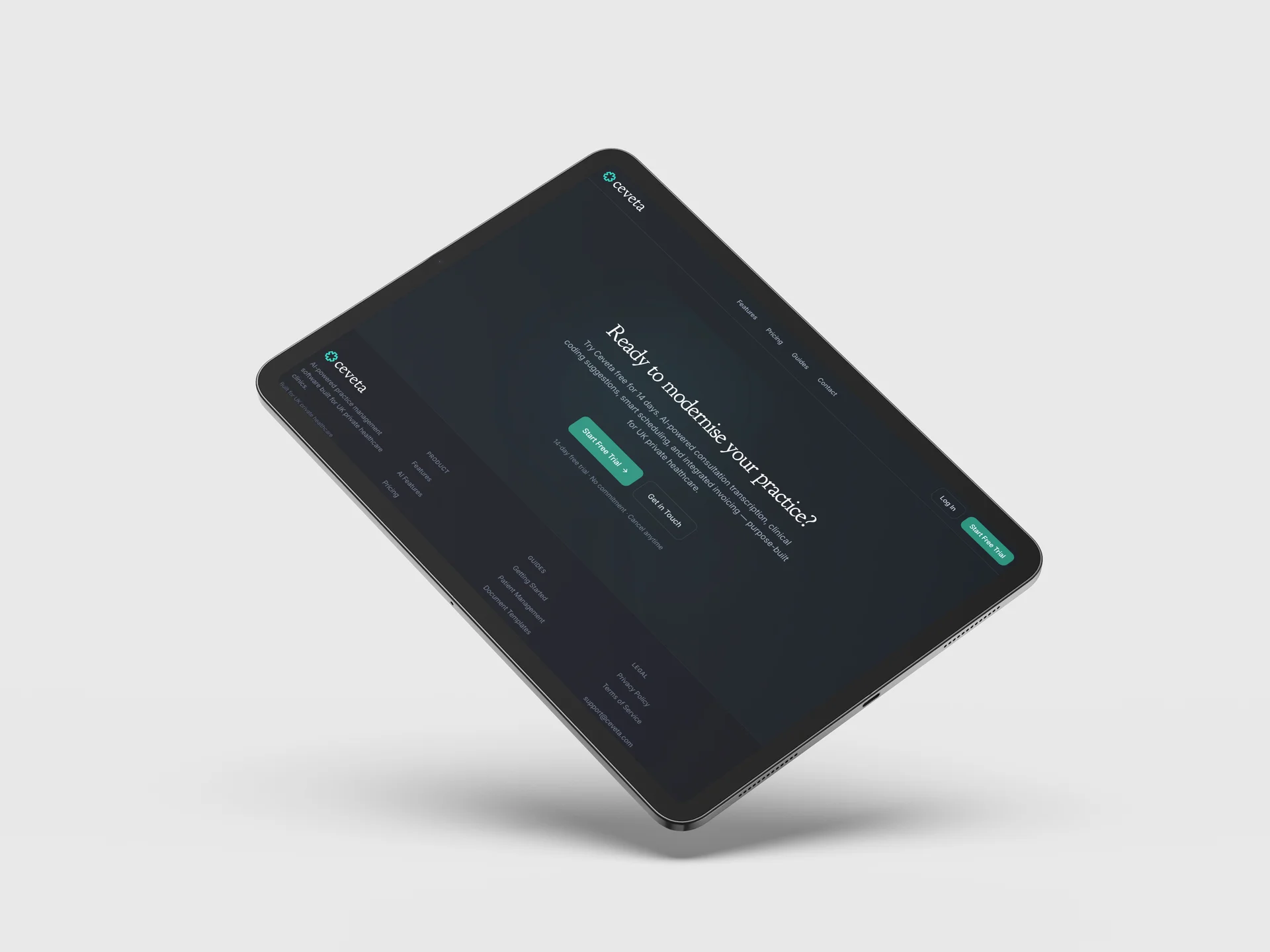 Ceveta mockup